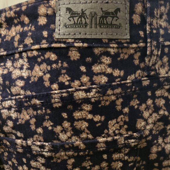 Blue printed straight leg Jeans - Picture 3 of 8